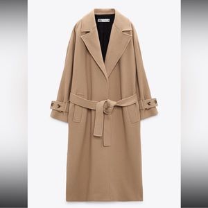 Zara beige peacoat Nwt second post